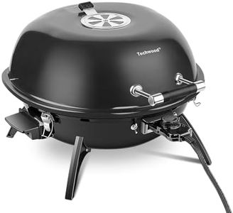 Techwood 1600W Indoor Outdoor Electric grill, Electric BBQ Grill, Portable Removable Tabletop grill, Black