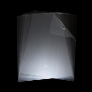 Yagrla Crystal Clear Shrink Plastic Sheets,Transparent Shrink Sheets Shrink Film,Creative Pack 50 Sheets- 11.4x8 inch