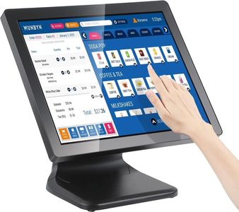 MUNBYN 17-inch POS-Touch-Screen-Monitor, POS-System-for-Small-Business, Multi-Touch Monitor, 400 nits True Flat Seamless Capacitive LED, VGA/HDMI Input for Office, POS, Restaurant, No Driver Required