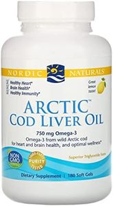 Nordic Naturals Lemon Flavour Arctic Cod Liver Oil 180 Capsules