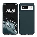 kwmobile Case Compatible with Google Pixel 8 Case - Soft Slim Protective TPU Silicone Cover - Dark Slate