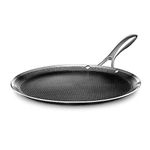 HexClad 12 Inch Hybrid Nonstick Griddle Pan, Dishwasher and Oven Friendly, Compatible with All Cooktops