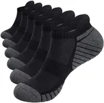 TANSTC Mens Socks for Men, Running Ankle Socks 6 Prials Braethable Comft Arch Support Tab Socks