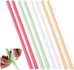 8 PCS Bendable Silicone Straws Reusable, Smoothies Coffee Drinking Straws Easy to Clean, Flexible Replacement Long Straws Free Non Rubber, Portable Travel Straws for 20/30/32OZ Tumblers