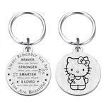 SOUSYOKYO Teen Girl Gifts unique, Girl Birthday Keychain, You are Beautiful Girl Hello Keychain, Cute Female Inspirational Quote Gifts for Women Teenage Stuff