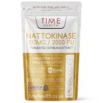 New: Nattokinase - 60 Capsules - 2000 FU / 100mg - Nattiase® Natural Fermented Soybean Extract - Enzyme from Japanese Natto - UK Made - GMP Standards - Zero Additives (60 Count (Pack of 1))