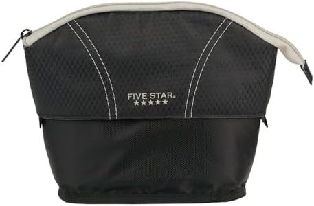 Five Star Pencil Pouch, Pen Case, Storage Organizer for School Supplies Earbuds Chargers Cables Makeup, Quick View Expandable, Black/Grey (507610A-ECM)