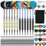 Deetenks Soft Tip Darts Set 12 Pack 18 Grams Darts Soft Tip Set Professional Darts Bar Dart Plastic Tip Darts Set for Dartboard