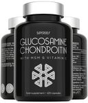 Glucosamine and Chondroitin High Strength - Glucosamine Sulphate with Chondroitin, MSM & Vitamin C - 120 Capsules - 1720mg Glucosamine Complex - Combination Joint Care Supplements for Men & Women