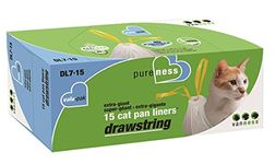 Van Ness DL715 PureNess Extra Giant Drawstring Cat Pan Liner, 15-Count