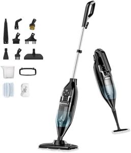 Leiksen Steam Mop, 12-in-1 Powerful Handheld Steam Cleaner Detachable Steam Mops for Floor Cleaning, 565ML Removable Tank, 23FT Power Cable, MultiPurpose Steamer for Hardwood, Tile, Grout, Furniture