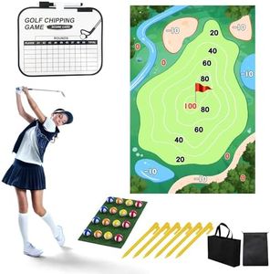 6Ft x 4Ft Golf Game Set - Oversized Golf Chipping Game,Golf Training Mat, Golf Practice Mats for Indoor Outdoor Adults Family Kids Backyard Yard Party Game Play Gifts for Men, with Golf Scoreboard-M1