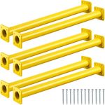 Dunzy 6 Pcs Monkey Bars, Playground Ladder Rungs Monkey Bar Kit Playground Accessories Ladder Rungs Swing Set, Monkey Bars for Backyard Outdoor Jungle Gym Kids Indoor Climbing(Yellow, 15-1/8 in)