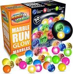 Marble Genius 50 pcs Glow in The Dark Marbles for Kids 4+, Full Color Instruction Manual, Ideal as Thanksgiving Gift for Kids