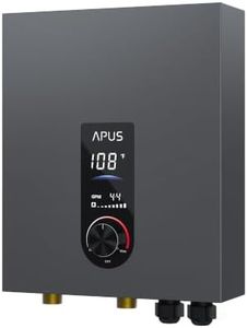 APUS 18kW Tankless Water Heater Electric, 240V Instant On Demand Hot Water Heater, Up to 4.4 GPM with LED Display, Space-Saving and Energy-Saving Whole House Water Heater Design