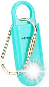 130dB Personal Safety Alarm Strobe Light. Loud Sound SOS Emergency Alerts with Carabiner. Self Defense Keychain Siren for Women, Elderly, Children, Night Runners, Hiking. Bear Alarm Deterrent. Aqua