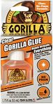 Gorilla Glue Clear - Expanding Water-Resistant Glue for Indoor & Outdoor Use - Easy Application Nozzle - Ceramic and Shoe Repair Glue - 51ml/1.72oz Bottle, (Pack of 1)