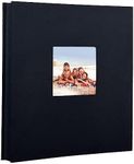 Linen Hardcover Photo Album 4x6 600 Photos Large Capacity for Family Wedding Anniversary Baby Vacation,Black,600 Pockets