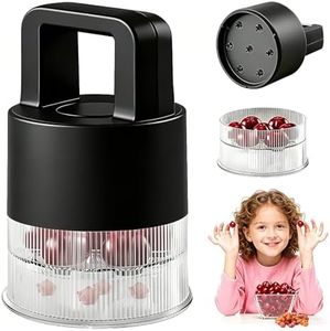 Tenlary Cherry Pitter, 2026 Upgraded 7-in-1 Multiple Push Corer Tool Pit Remover, 1.5" Extra Large Slots for Cherries, Dishwasher Safe & Anti-Splatter,Kitchen Cherry Jam Tool (Black)