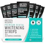 Premium Teeth Whitening Strips - 28 Peroxide Free Whitening Strips - Safe for Enamel - 14 Whitening Sessions - Non-Sensitive Formula - Activated Charcoal Teeth Whitening - Pro Teeth Whitening Co.