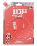 Juice XXL 3m Apple Lightning Cable. USB to Lightning iPhone Charger Cable, MFI Certified Apple Charger Cable. Long, Durable iPad Charger Cable & iPhone Cable (Coral)