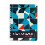 Classmate Pulse 6 Subject Spiral Notebook - Pack of 1 | Unruled | 300 Pages | 26.7cm x 20.3cm | Attractive Cover Designs | Soft Cover | Notebooks for College Students