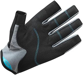 Gill Deckhand Sailing Gloves - Long Fingers with Exposed Finger and Thumb - 50+ UV Sun Protection & Water Repellent