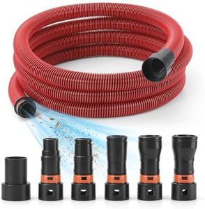 Klabb 16 Feet Dust Collection Hose Kit for Home and Shop Vacuums System with 6 Adapters of Woodworking Power Tool and Sander,Compatible with Multi-Brands Power Tool Adapter Set for Dust Collection