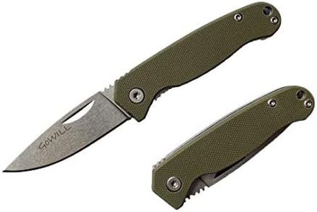 Small Keychain Thin Lightweight Pocket Knife for Kids, Men, Women Everyday Carry, Stainless Steel Blade G10 Handle Mini Pocket Folding Knife for Camping, Hunting, Survival, Outdoors (Green-B) …