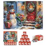 Christmas Jigsaw Advent Calendar 2024 Christmas Jigsaw Puzzles for Adults, Xmas Advent Calendar Puzzles 1008 Pieces Divided into 24 Boxes, Xmas Puzzles Countdown Calendar Gift for Kids