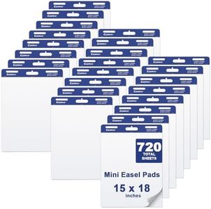 Comix Mini Sticky Easel Pad, 15 x 18 In Flip Chart, 30 Sheets/Pad, 24 Pads
