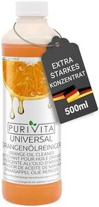 PURIVITA - Orangenölreiniger Konzentrat 500 ml - Hochergiebiger umweltfreundlicher Universalreiniger, Vegan - Orangenreiniger Konzentrat mit Frischeduft