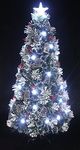 Snowy White Pine Pre-lit Flocked Fiber Optic Christmas Tree (5ft)