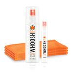 WHOOSH! Screen Shine; Duo - Completely natural screen cleaner for use on all devices - 100ml spray bottle and 8ml travel size bottle with 2 microfibre cloths