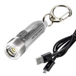 Nitecore Tiki Keychain Flashlight With Uv High Cri Lights, 300 Lumens Usb Rechargeable And Lumentac Charging Cable (Plastic), 300 Lumen