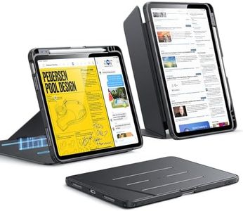 ESR for iPad Air 11 Inch Case M4/M3/M2 (2026/2025/2024), iPad Air 5th/4th Gen (2022/2020), Vertical Stand Cover, Multi Stand Angles, Ultra-Stable Case with Pencil Holder, Auto Wake/Sleep, Black