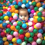 EEOVEE 50 Pcs 6 cm Soft and Safe Multi Colour Fun Packed Plastic Pool Balls for Kids, 8 Colorful, BPA-Free and Non-Toxic Plastic Balls for Kids - ISI 9873 Safety Certified
