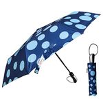 Destinio Umbrella for Women -3 Fold, UV Coated, Auto Open Close- Printed Design Umberallas for Ladies, Girls and Men (Printed Dark Blue)