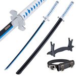 Bamboo Anime Katana Cosplay Sword Katana Inspired Demon Slayer 105cm 41Inch Hashira Pillars Protagonist Katana Variety of Styles (Anime „Demon Slayer” – Kamado's Nichirin Katana JT10014)