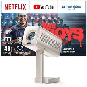 Smart Mini Projector 4k [Netflix Included & 1800 ANSI] VOPLLS TOF Auto Focus & Keystone Dolby Audio Projector for Bedroom, Full HD 1080P WiFi6 Bluetooth Home Movie Outdoor Portable Projectors