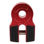 Flat Towing Hook Mount, Winch Shackle Mount Heavy Duty 6061 Aluminum Rustproof for Pickups for UTVs for SUVs (Red)