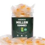 Mullein Gummies - Mullein Leaf Extract for Lungs - Mullein Leaf Gummies 2000mg for Lung Cleanse Detox Herbal Dietary Supplement- Mucus Remover & Mucus Relief (One Bottle)
