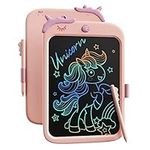 LCD Wrting Board for Kids,10 inch Doodle Board Drawing Pad Tablet with Lock Function, Erasable, Portable, Educational Learning Toy Gifts for 3 4 5 6 Years Old Boys Girls (Pink)