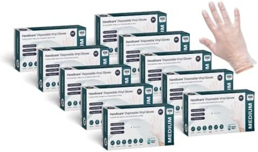 Handicare Vinyl Gloves Carton Of 1000 (Medium, Clear)