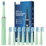 Electric Toothbrush for Adults and Kids - Rechargeable Toothbrush with 8 Duponts Heads, 5 Modes and 2 Minutes Timer, 3 Hours Fast Charge for 120 Days