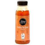 THE TEASHED Peach Bubble Tea Fruit Syrup 330ml | 11 Servings | Use with Popping Boba Juice Pearls | by THE TEASHED