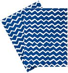 Hallmark Any Occasion Wrapping Paper & Tags Blue and White Zig-Zag Design - 2 Sheets