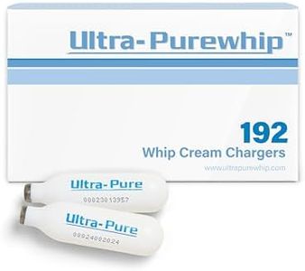 Ultra-PureWhip Whipped Cream Chargers | Whipped Cream Cartridges for Whipped Cream, Desserts & Cocktails | Fits with Any Standard Dispensers | Leak-Proof Steel Whip Cream Chargers | 192-pack