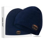 ASIILOVI Bluetooth Beanie, Double-Layer Wool Lining Bluetooth Hat Beanie for Men/Women/Teens/Family, 20hrs Playing, Gift Packaging for Christmas Stocking Stuffers Thanksgiving (01-Blue)