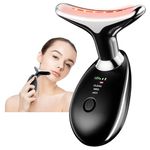 Neck Face Massager, Skin Care Facial Massager Device with Thermal, 3 Modes Face Sculpting Tool, Vibration (Black)